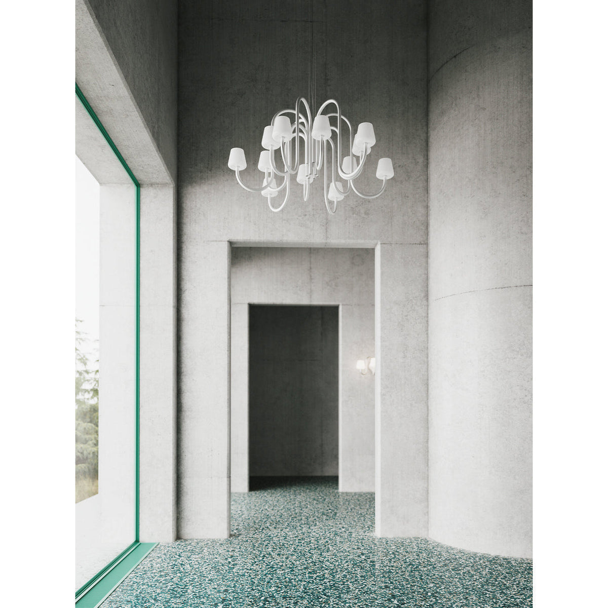 Ostruvyn candelabru din sticlă, modern, premium