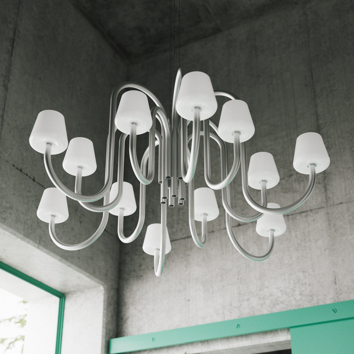 Ostruvyn candelabru din sticlă, modern, premium