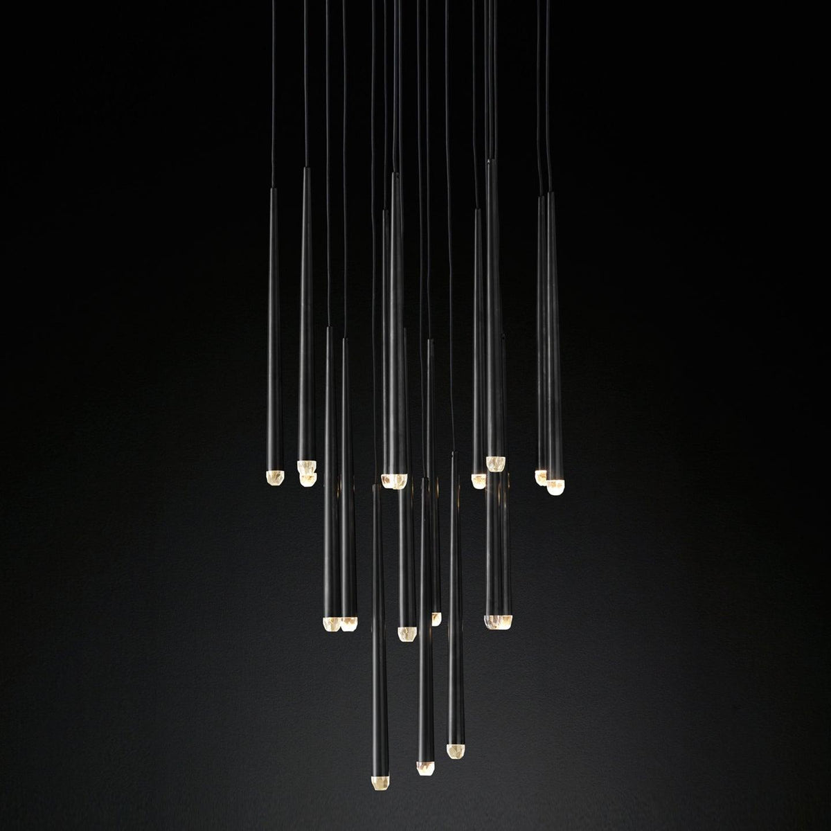 Larry candelabru cristal alamă Lucioasă negru Mat Argintiu Scări