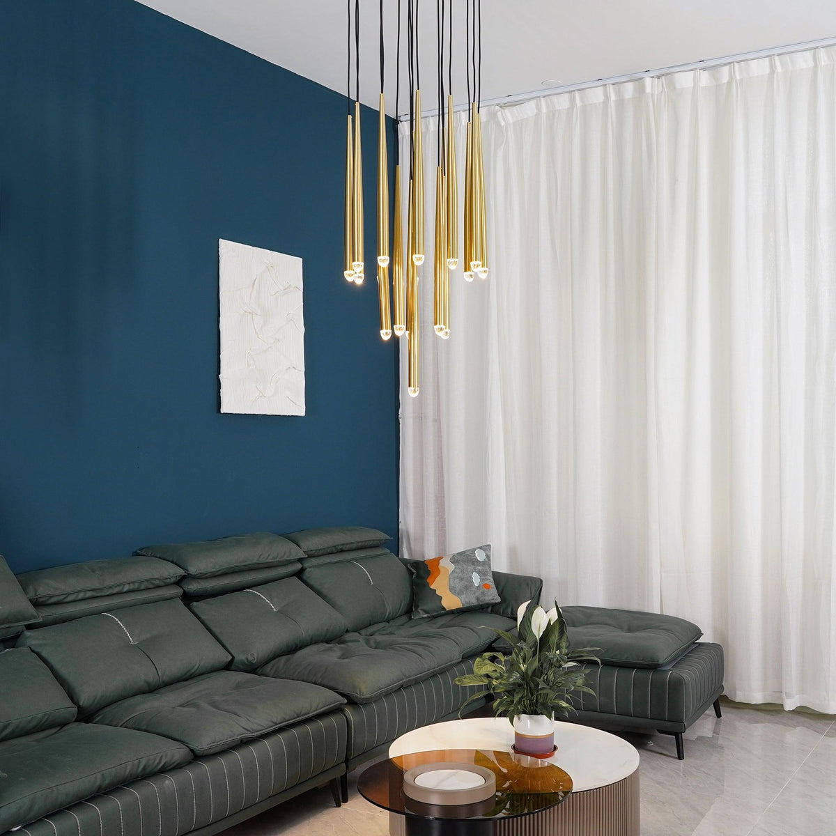 Larry candelabru cristal alamă Lucioasă negru Mat Argintiu Scări
