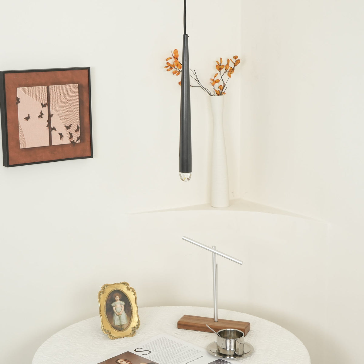 Larry candelabru cristal alamă Lucioasă negru Mat Argintiu Scări