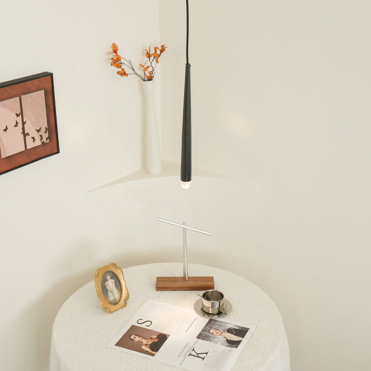 Larry candelabru cristal alamă Lucioasă negru Mat Argintiu Scări