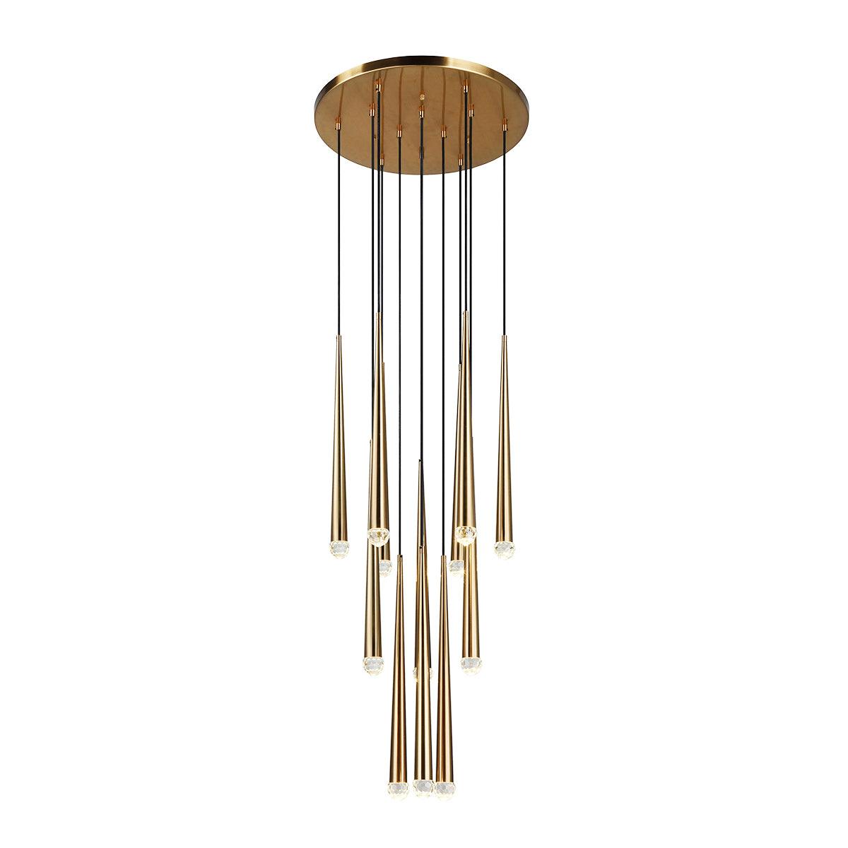 Larry candelabru cristal alamă Lucioasă negru Mat Argintiu Scări
