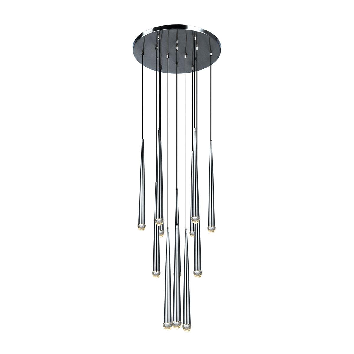 Larry candelabru cristal alamă Lucioasă negru Mat Argintiu Scări