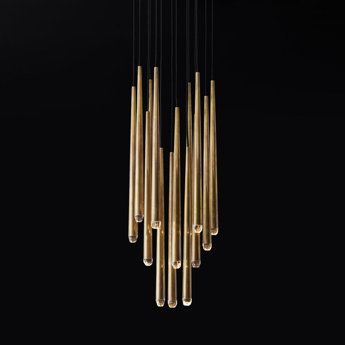 Larry candelabru cristal alamă Lucioasă negru Mat Argintiu Scări
