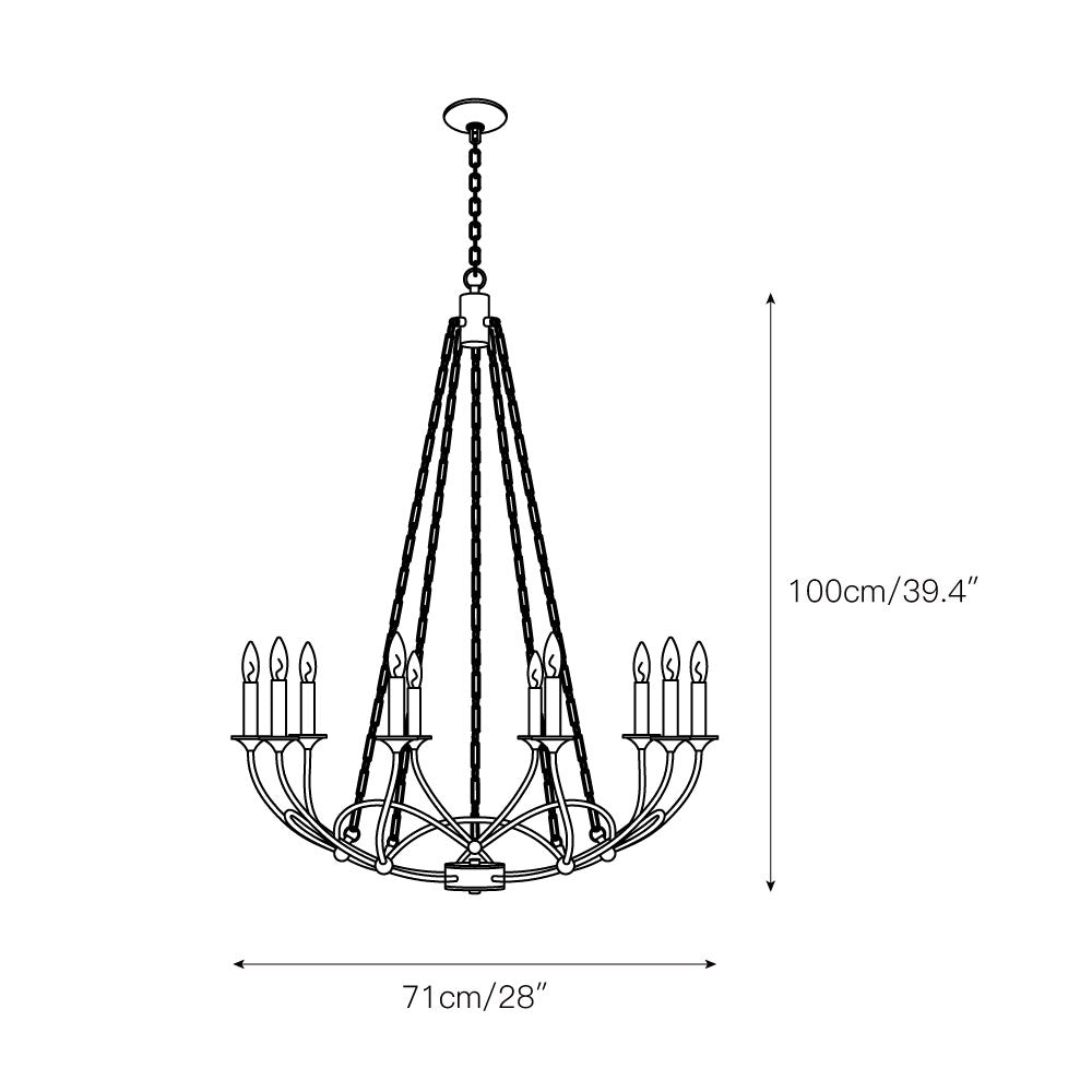 Ostruvyi candelabru din metal, modern, minimalist, industrial