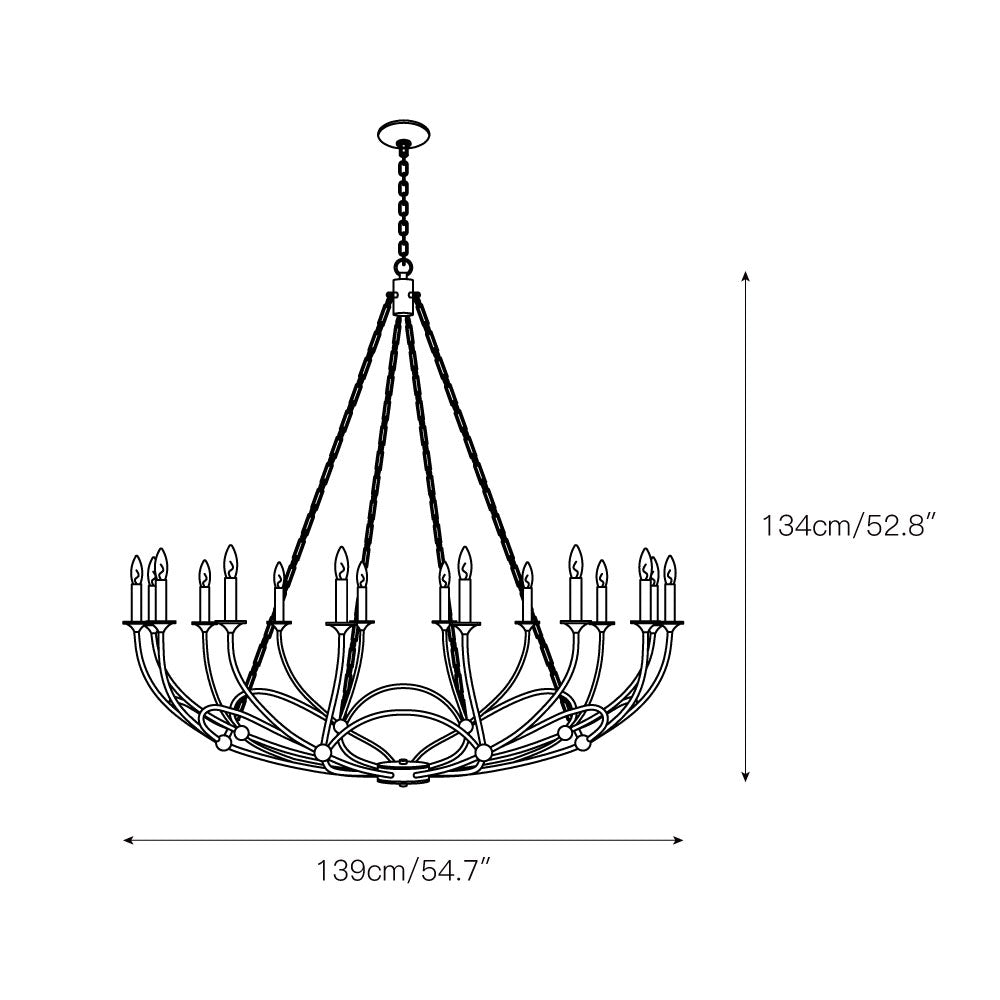Ostruvyi candelabru din metal, modern, minimalist, industrial