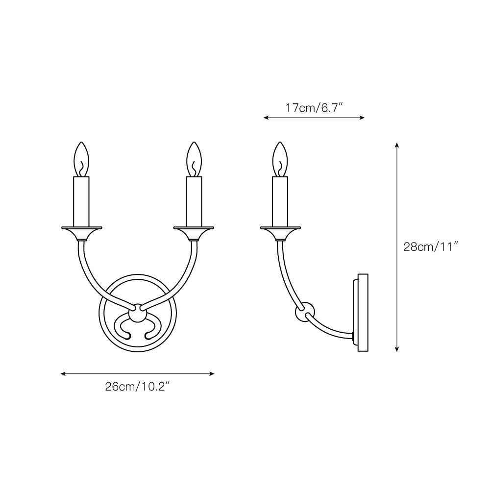 Qvistuvys aplică de perete modernă, minimalistă din metal
