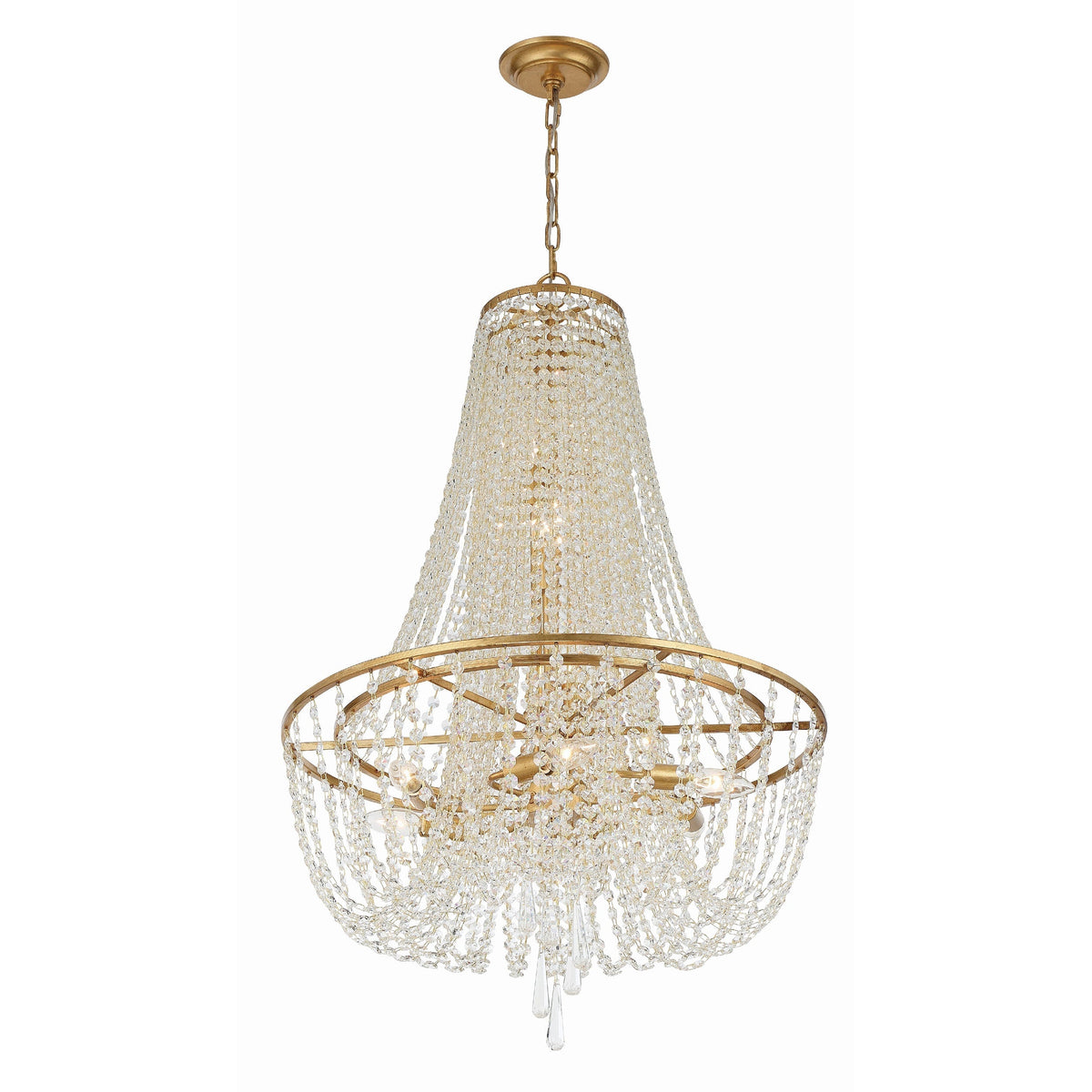 Sifuvys candelabru din metal și cristal, postmodern, de lux