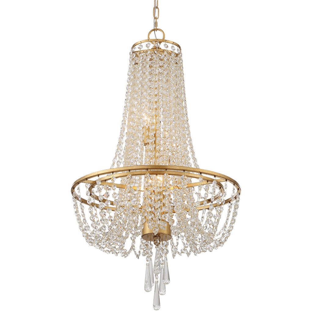 Sifuvys candelabru din metal și cristal, postmodern, de lux