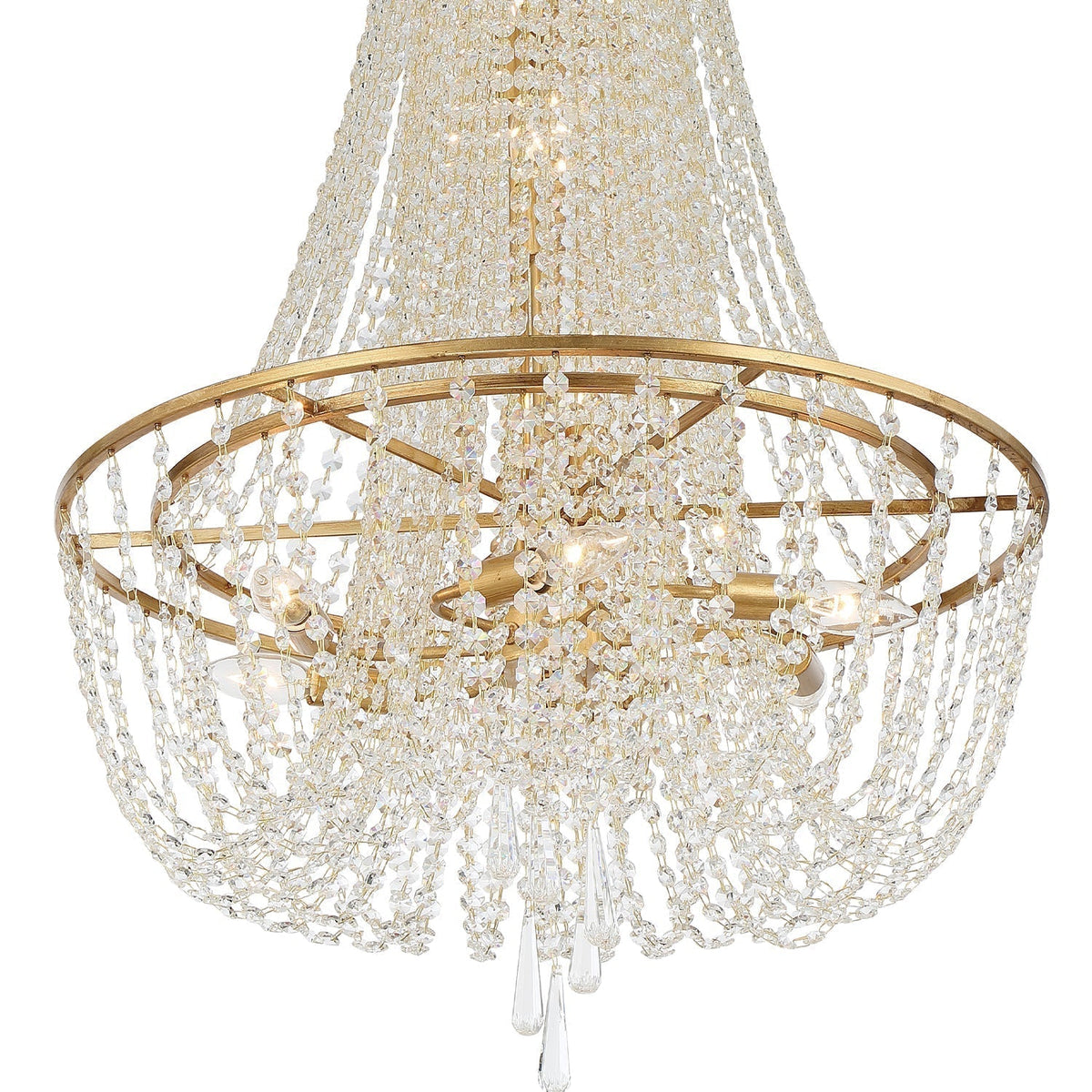 Sifuvys candelabru din metal și cristal, postmodern, de lux