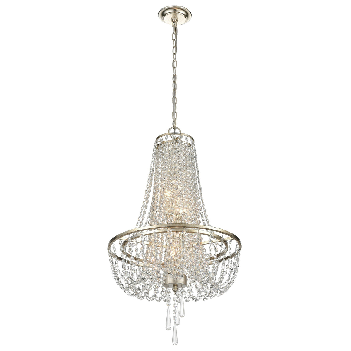 Sifuvys candelabru din metal și cristal, postmodern, de lux