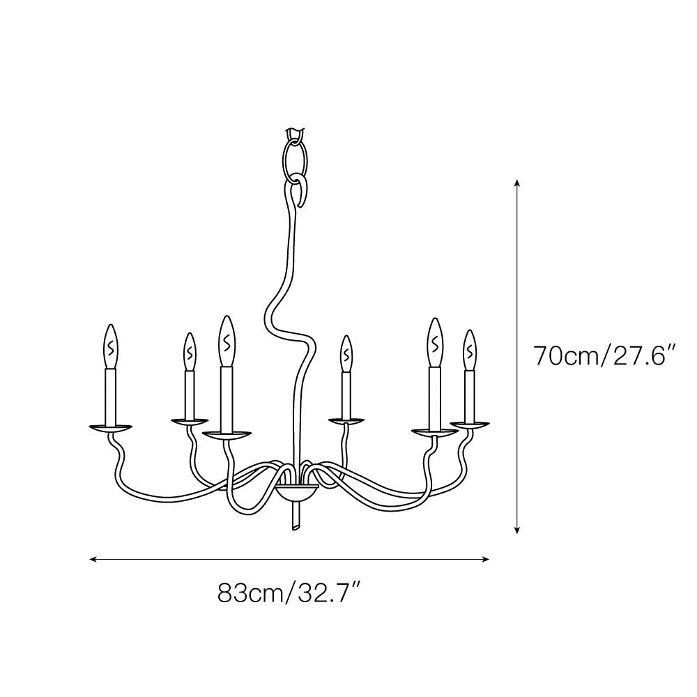 Rauduvyo candelabru din metal, modern, minimalist, industrial