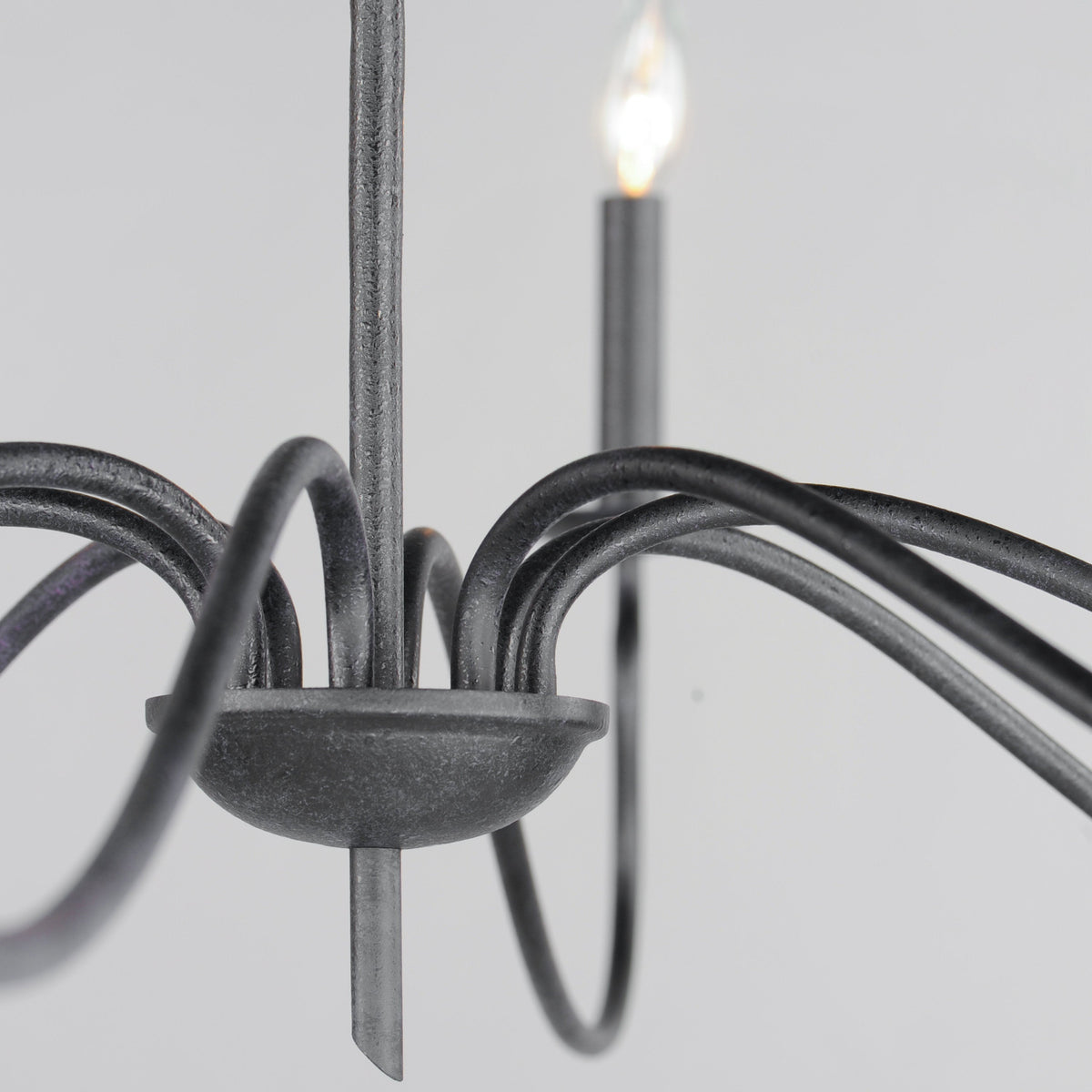 Rauduvyo candelabru din metal, modern, minimalist, industrial