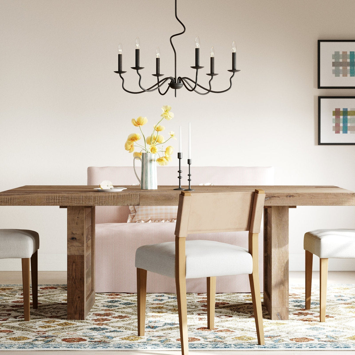 Rauduvyo candelabru din metal, modern, minimalist, industrial