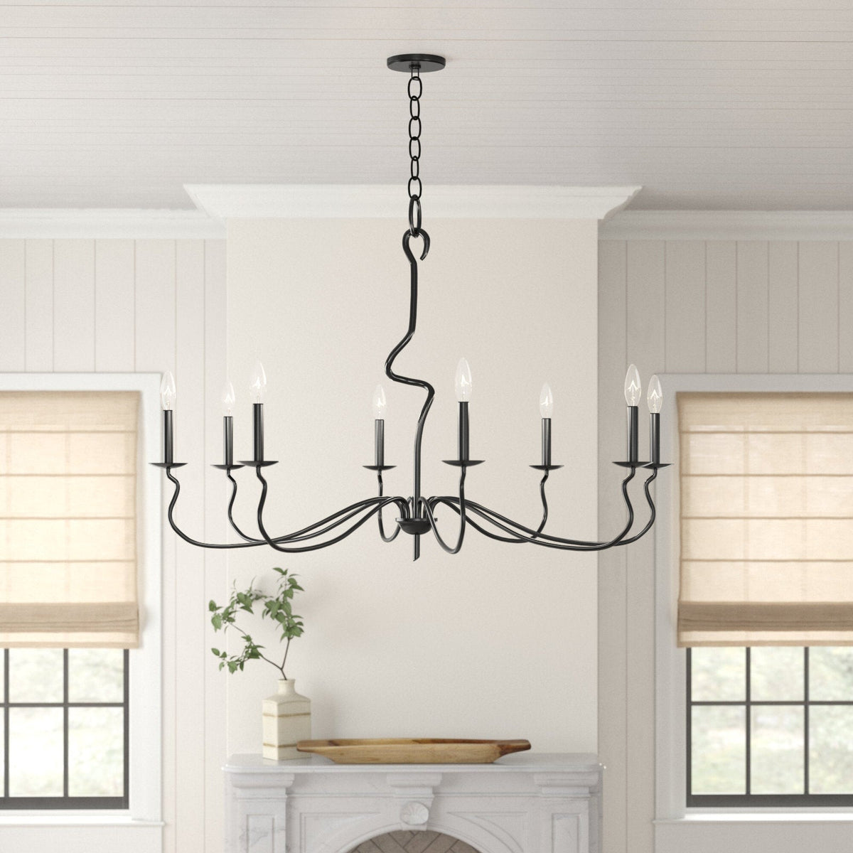 Rauduvyo candelabru din metal, modern, minimalist, industrial