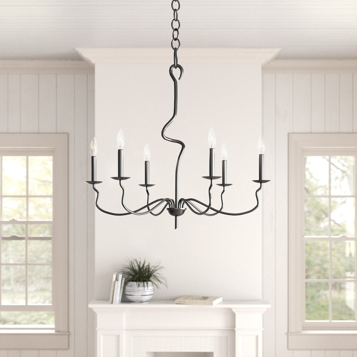 Rauduvyo candelabru din metal, modern, minimalist, industrial