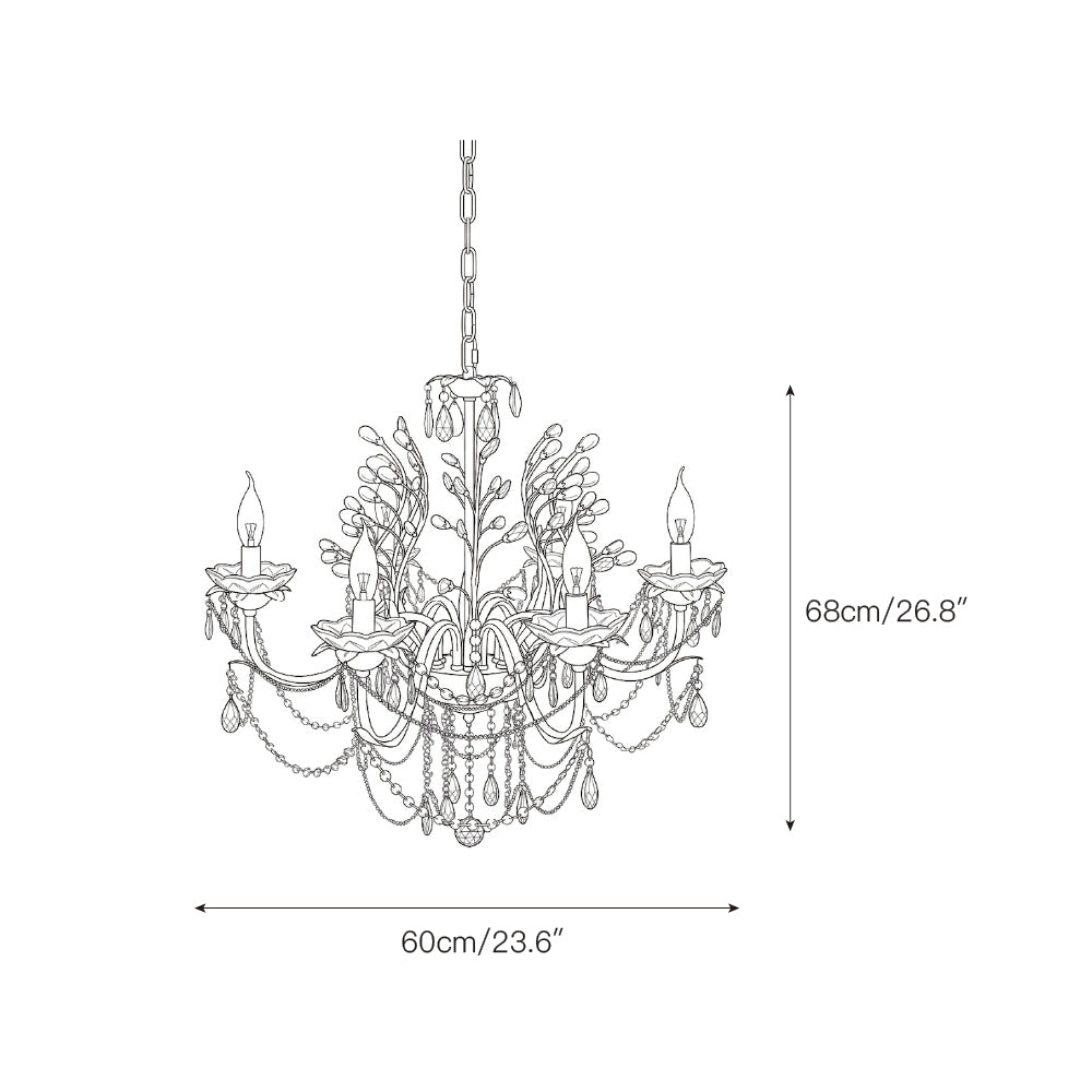 Cyrerian candelabru din cristal