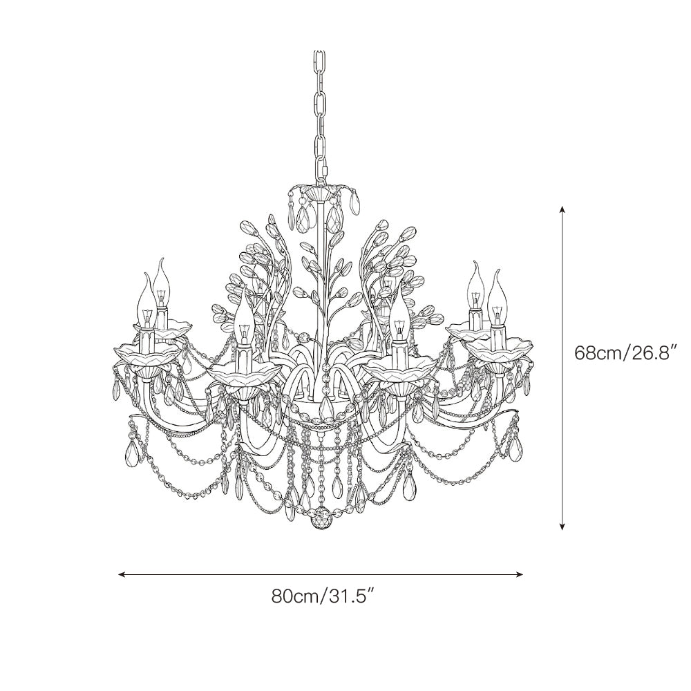 Cyrerian candelabru din cristal