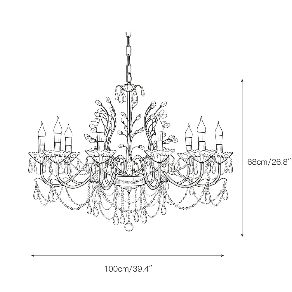 Cyrerian candelabru din cristal