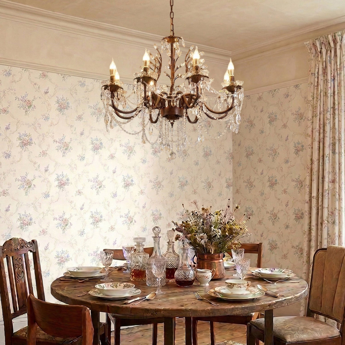 Cyrerian candelabru din cristal