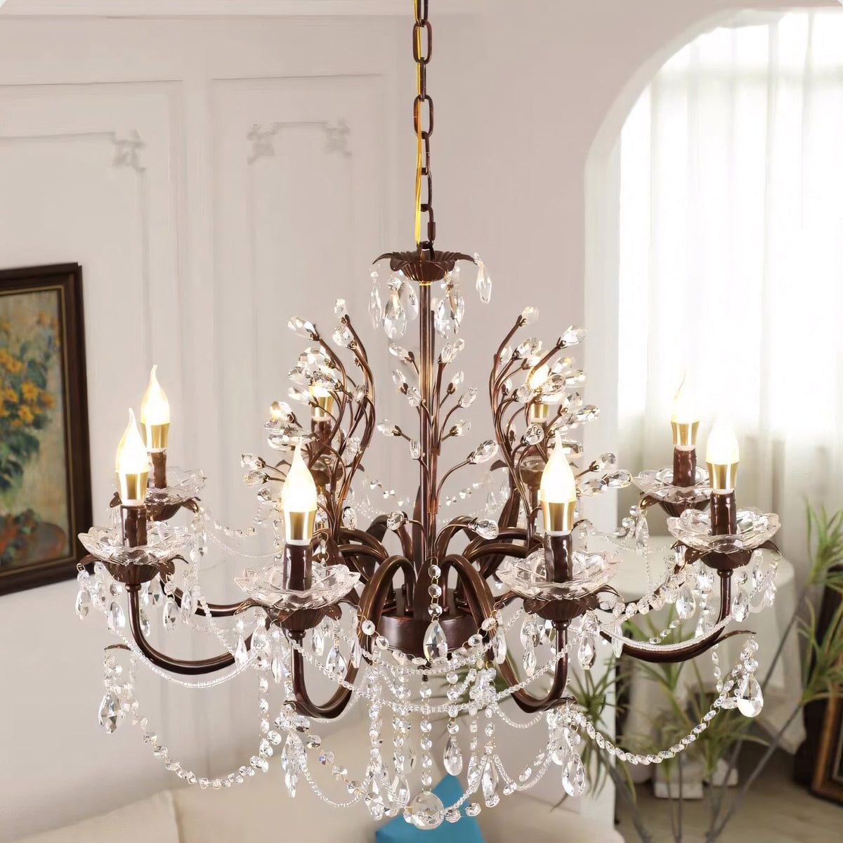 Cyrerian candelabru din cristal