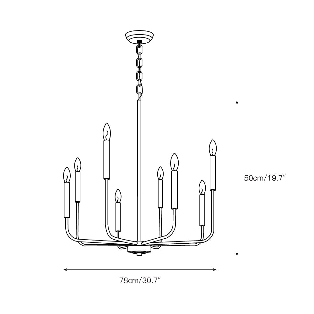 Ulfuvys candelabru din metal, modern, industrial, tip lumânare