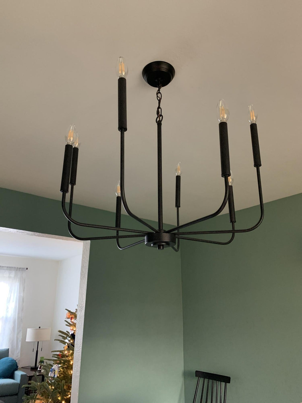 Ulfuvys candelabru din metal, modern, industrial, tip lumânare