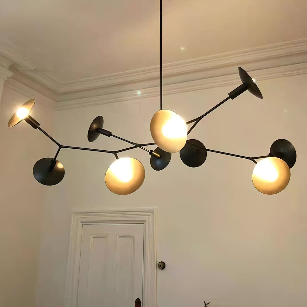 Tinduvyo candelabru modern, minimalist din sticlă din metal