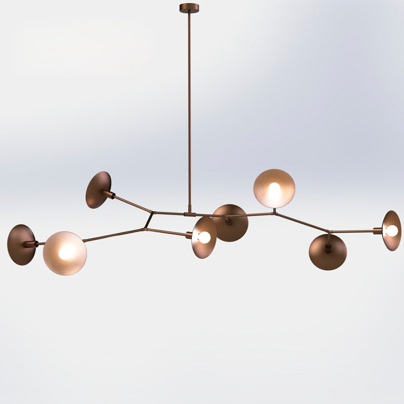 Tinduvyo candelabru modern, minimalist din sticlă din metal
