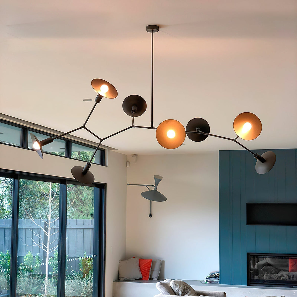 Tinduvyo candelabru modern, minimalist din sticlă din metal