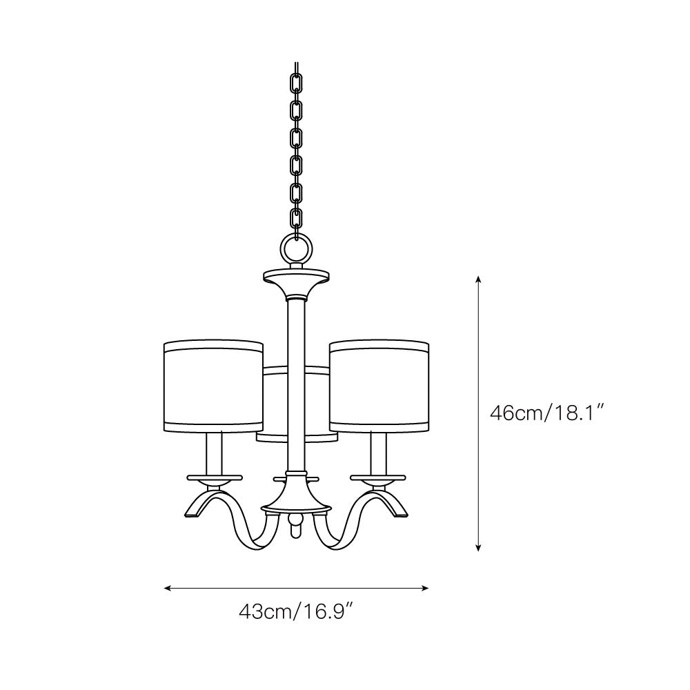 Vatnuvys candelabru din alamă, material textil și metal, tradițional, premium