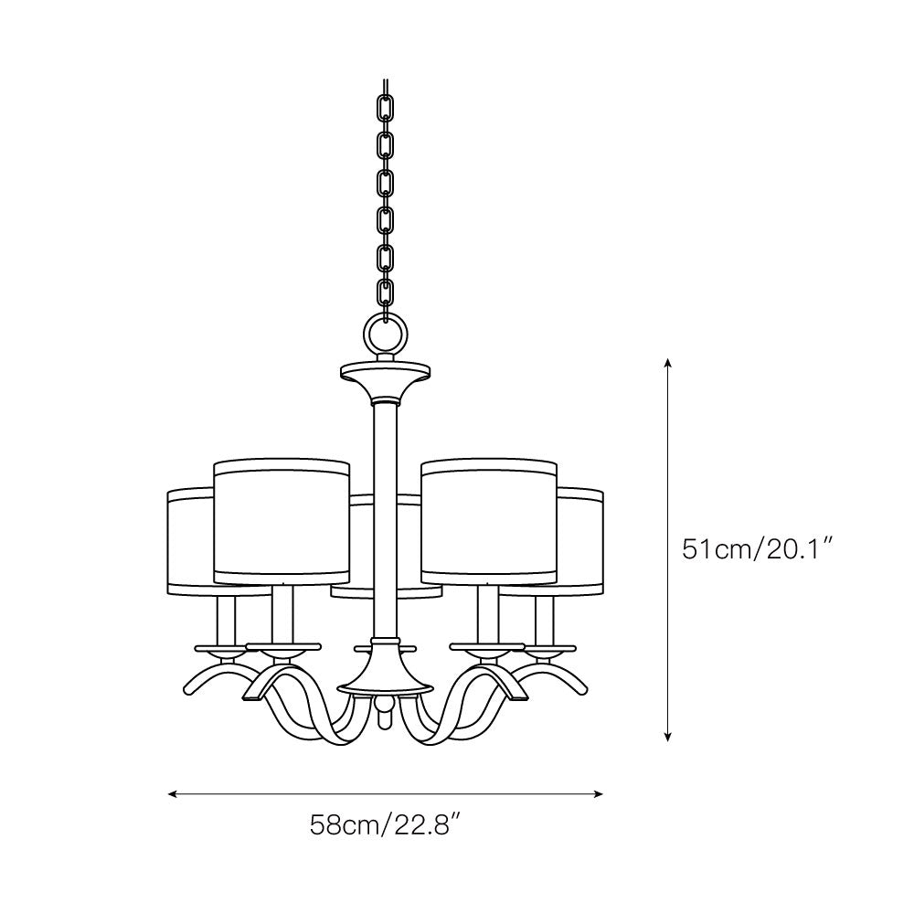 Vatnuvys candelabru din alamă, material textil și metal, tradițional, premium