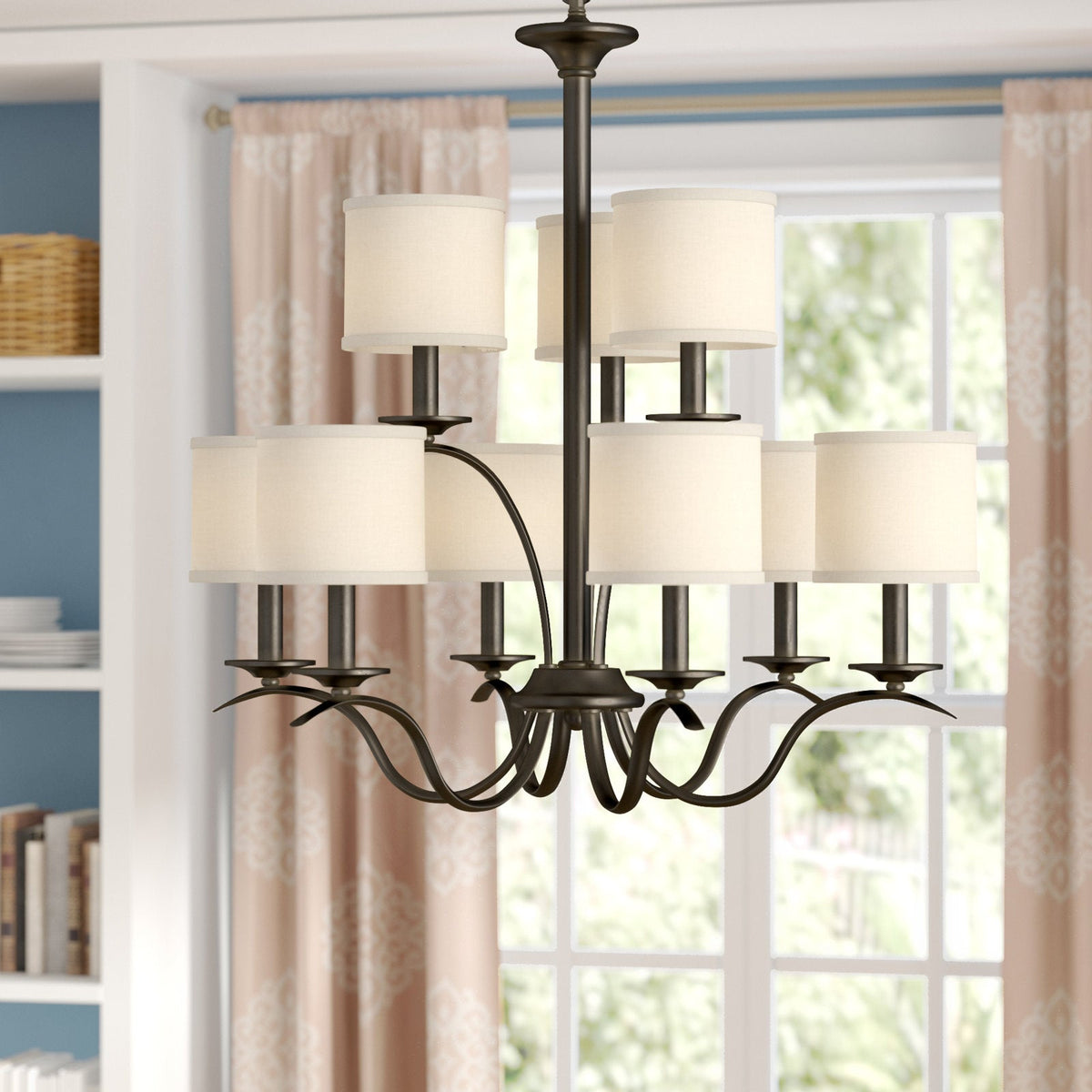 Vatnuvys candelabru din alamă, material textil și metal, tradițional, premium