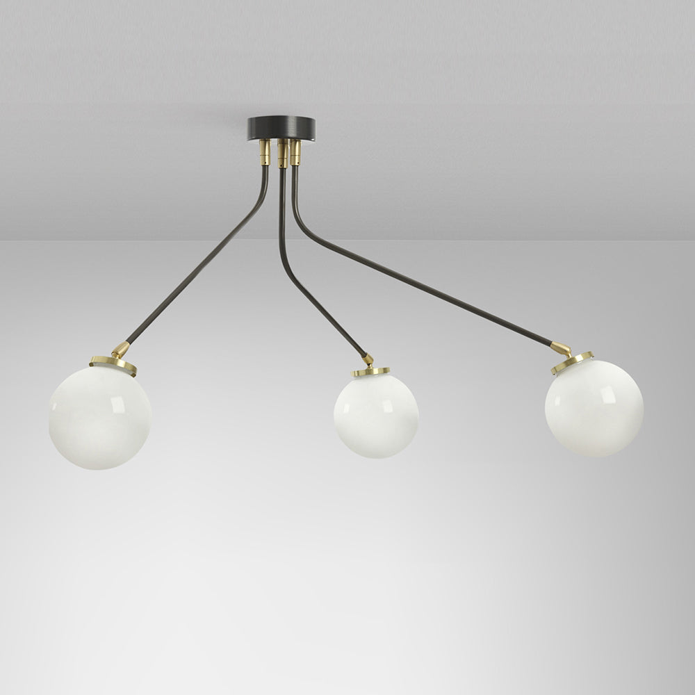 Vatnuvyo plafonieră modernă, minimalistă din sticlă din alamă din metal