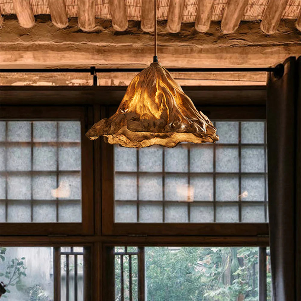 Ritta Art Lotus Leaf LED lampă suspendată Rășină Sufragerie