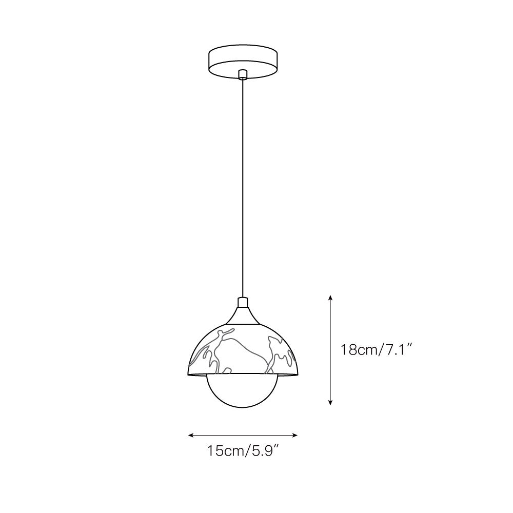 Tavon lampă suspendată modernă, minimalistă din marmură