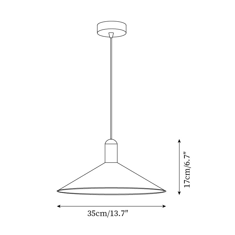 Lampă suspendată LED minimalistă conică pentru bucătărie și sufragerie