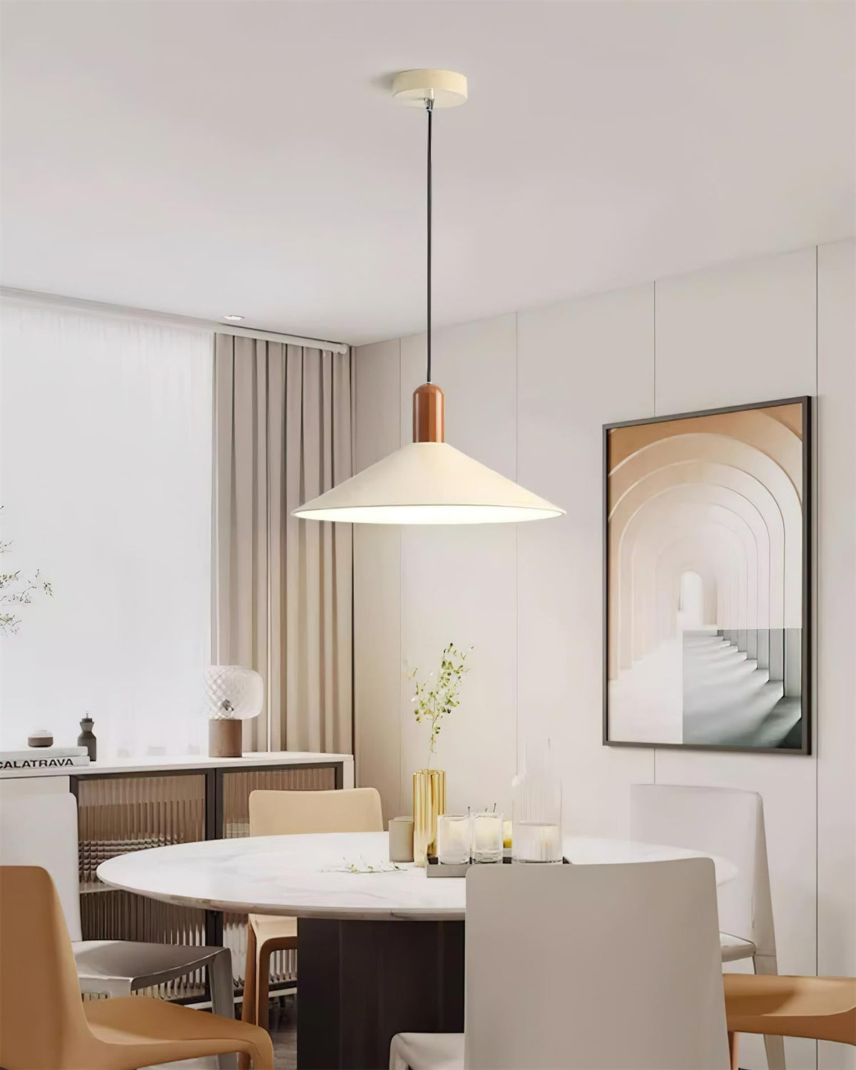 Lampă suspendată LED minimalistă conică pentru bucătărie și sufragerie