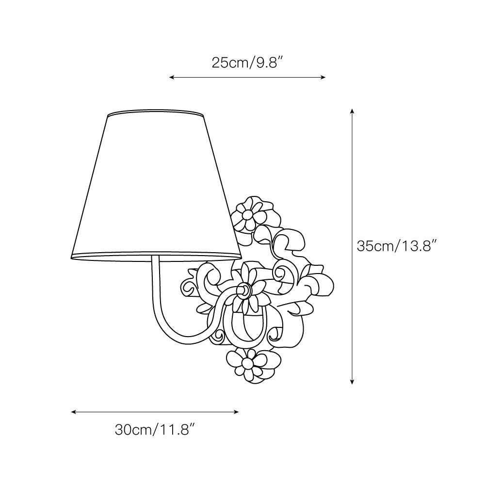Alvuvys aplică de perete din material textil și metal, modernă, premium, elegantă