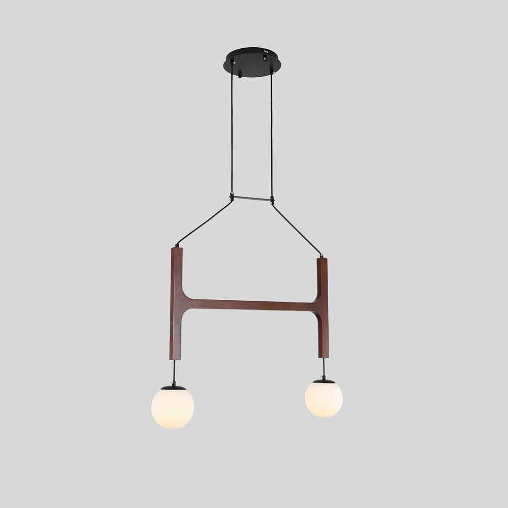 Terra candelabru din lemn, geometric