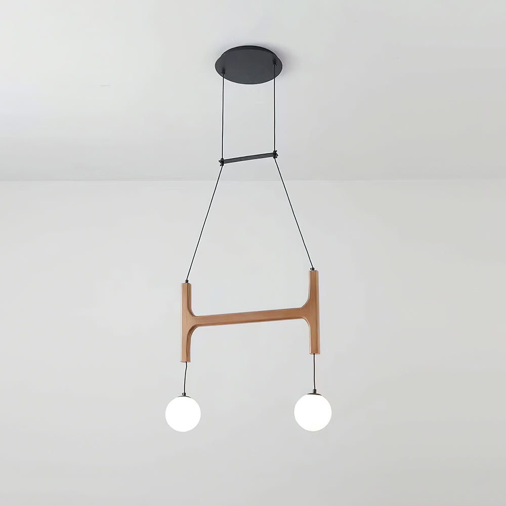 Terra candelabru din lemn, geometric
