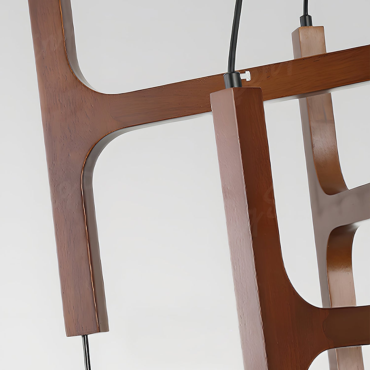 Terra candelabru din lemn, geometric