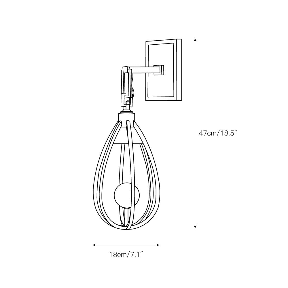 Gloruvys aplică de perete din alamă și cristal, modernă, minimalistă