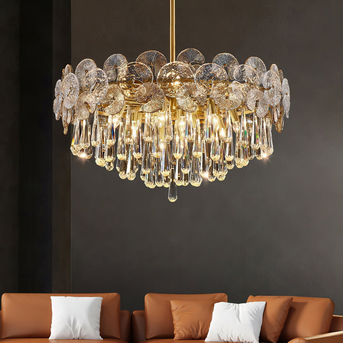 Caeluvyo candelabru din cristal, postmodern, de lux, elegant