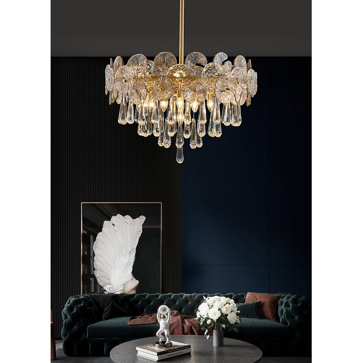 Caeluvyo candelabru din cristal, postmodern, de lux, elegant