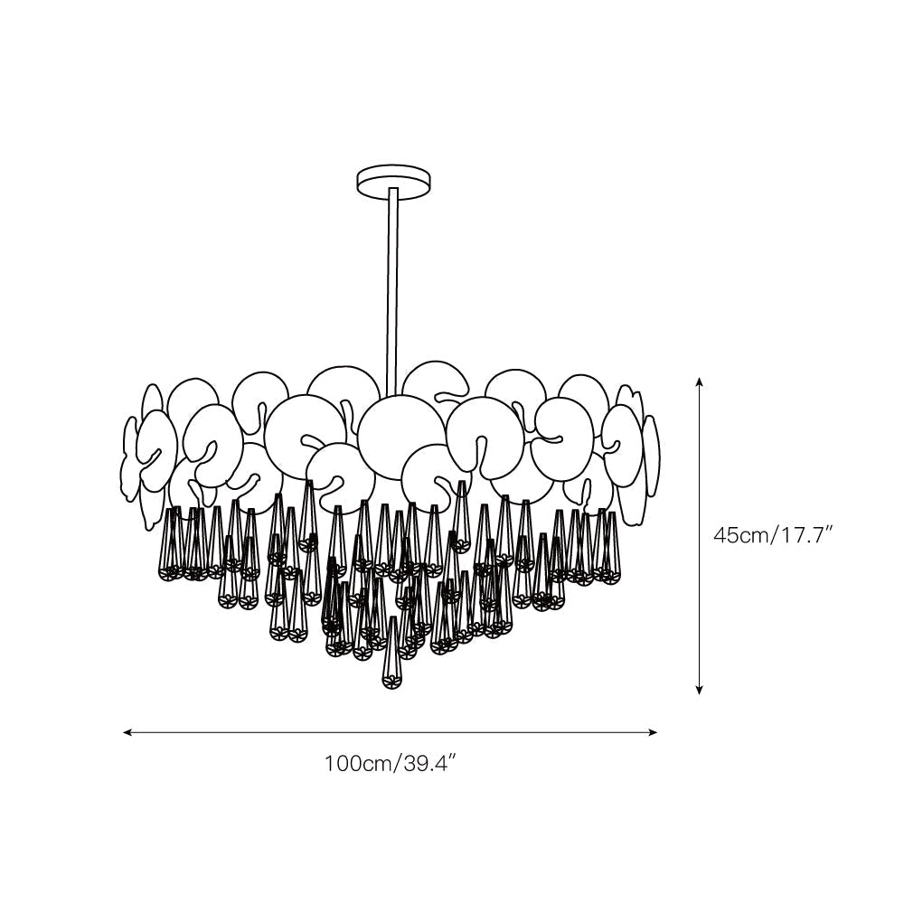 Caeluvyo candelabru din cristal, postmodern, de lux, elegant