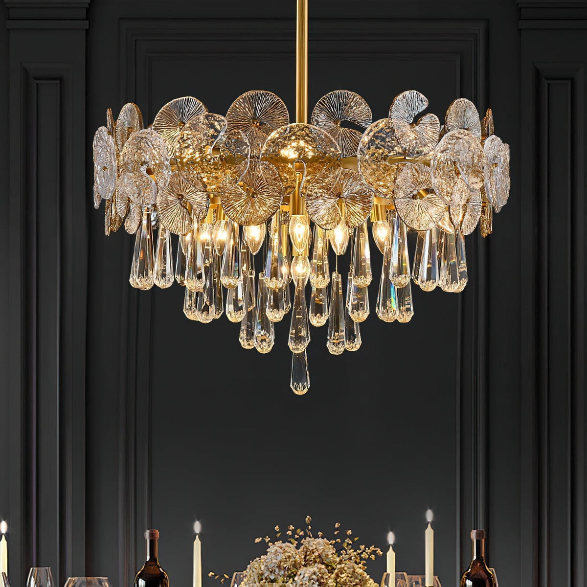 Caeluvyo candelabru din cristal, postmodern, de lux, elegant