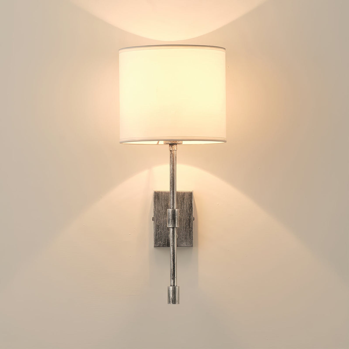 Eirikuvyo aplică de perete modernă, minimalistă din metal cu abajur textil