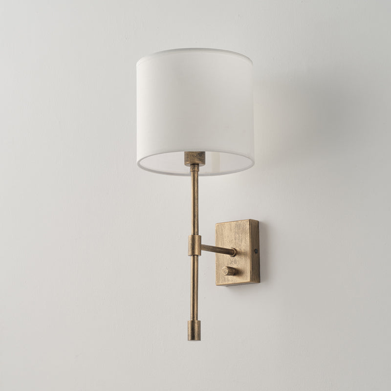 Eirikuvyo aplică de perete modernă, minimalistă din metal cu abajur textil